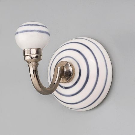 White Grey Strip Hooks