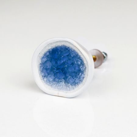 Slate Blue Ceramic Dresser Knob