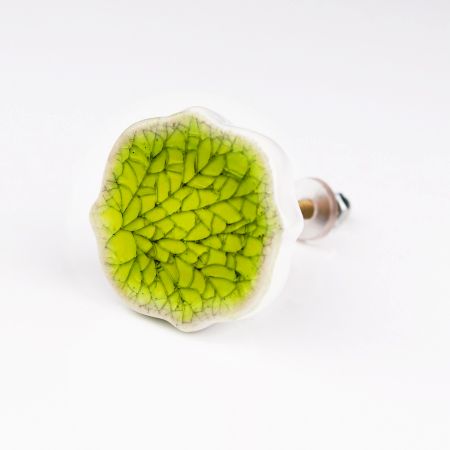Lime Green Ceramic Drawer Knob