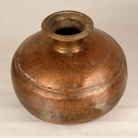 Handcrafted High-Quality Brass Water Pot in Himalayan Art