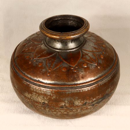 Vintage Islamic Copper Water Pot from Peshawar for Decoration