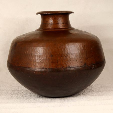 Handmade Vintage Copper Water Pot in Islamic Art for Decor