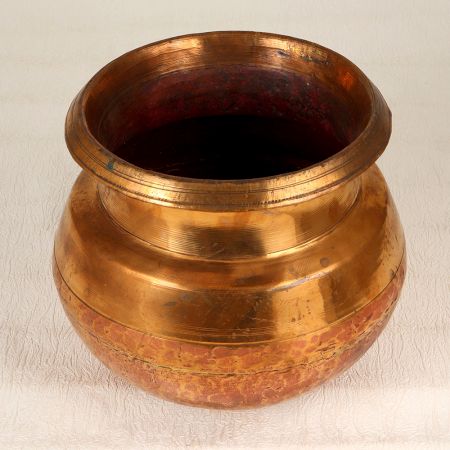 Shiny Brown Handmade Copper Planter for Home Decor