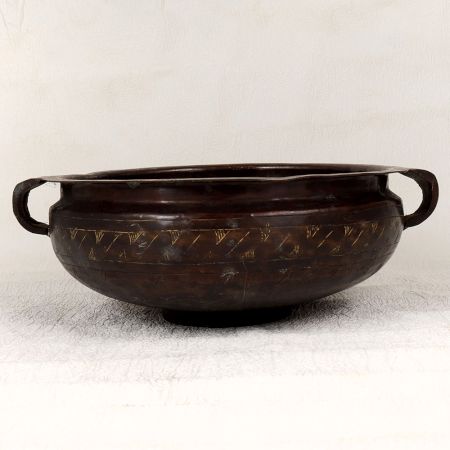 Indian Traditional Vintage Brass Urli for Flower Decoration