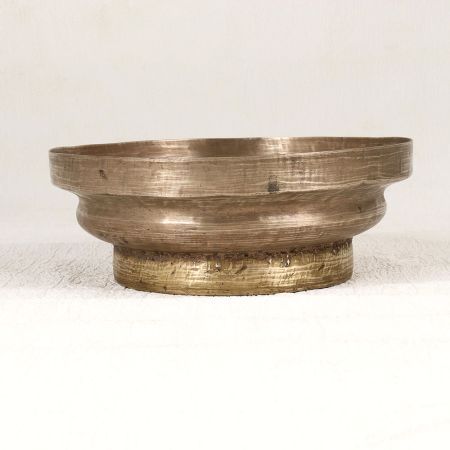 Gray Finish Vintage Brass Holy Pot for Prayer Room