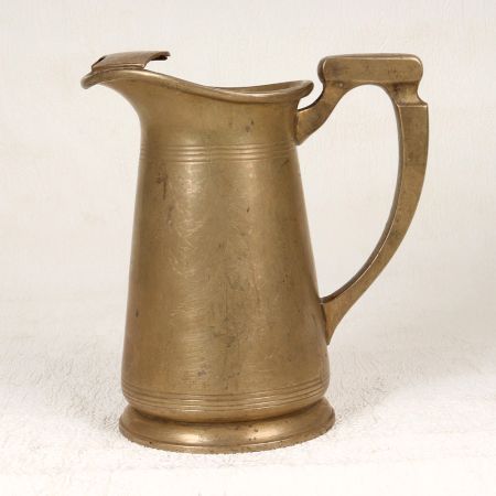 Handcrafted English Art Brass Jug with Handle for Collection