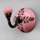 Pink Leaf Cut Etched Ceramic wall Hook