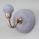 Solid Grey Round Ceramic Wall Hook
