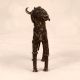 Tribal Fine Art Brass Nandi Statue in Dark Finish for Decor