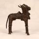 Tribal Fine Art Brass Nandi Statue in Dark Finish for Decor