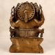 Handcrafted Brass Five Head Lord Ganesha Statue for Prayer Room