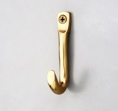 J Single Brass Hook In Golden Finish