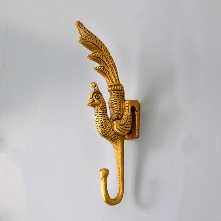 Brass Peacock Coat Hooks Hanger