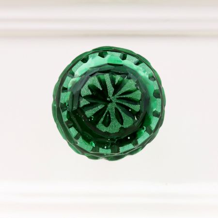Mint Green Round Patterned Glass Knob