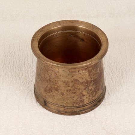 Vintage Handmade Brass Panchpatra Holy Pot for Decor