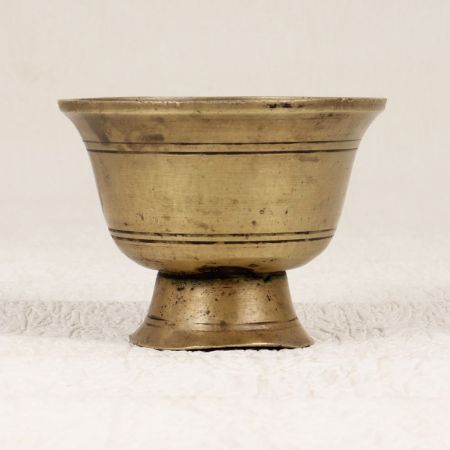 Vintage Handmade Brass Kumkum Bowl for Prayer Room
