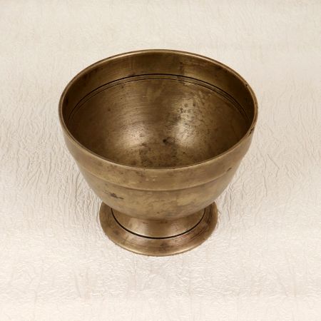 Antique Brown Handmade Kumkum Bowl Made of Brass
