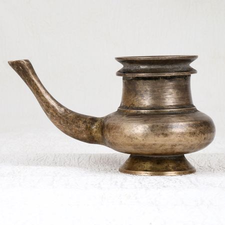 High-Quality Brass Holy Pot with Spout from South India