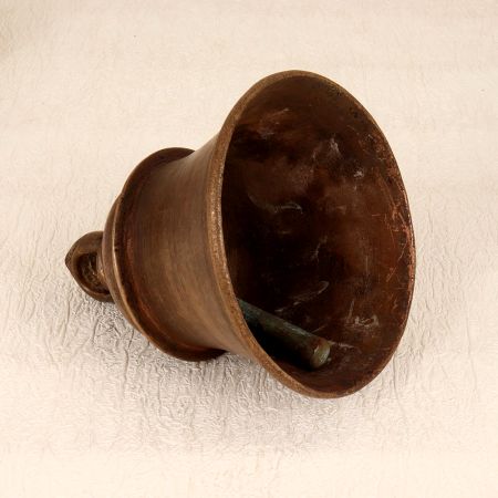 Brown High-Quality Temple Bell Made of Bell Metal for Decor