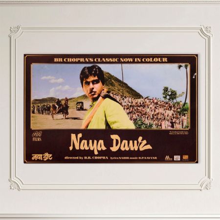 Beautiful Vintage Print of Naya Daur Movie for Decoration