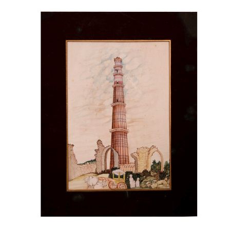 Fine Paper Painting of Qutab Minar for Home Decoration
