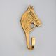 Golden  Brass Western Horse Wall Hooks