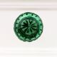 Mint Green Round Patterned Glass Knob