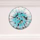 Clear and Turquoise Round Glass Cabinet Knobs