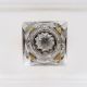 Clear Golden Square Cabinet Knobs
