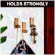 6 Pieces Small Natural Wooden No Drill Adheshive Wall Hooks