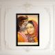 Vintage Paper Print of Radha Krishna in Frame for Decor