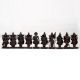 Dark Brown Wooden Lord Vishnu Dashavatara Statue in Set of 10