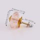 Peach Pink Melon Glass Knob (1)
