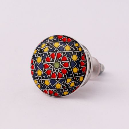 Mixed Color Ceramic Flat Drawer Knob Online
