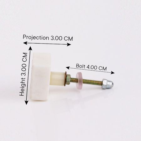 White and Golden Blowball Stone Drawer Knobs