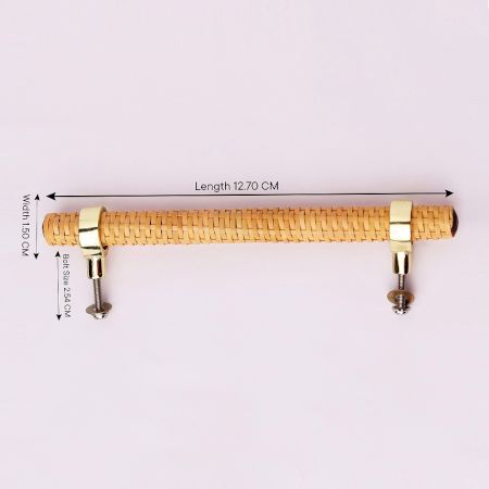 Adjustable Natural Round Rattan Drawer Handles (5 Inch)