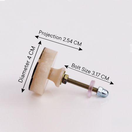 Handmade Round Shell Resin Drawer Knob