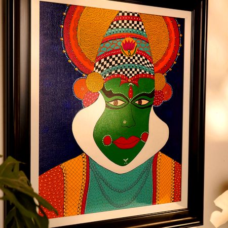 Modern Acrylic Gemstone Canvas Painting for Hanging