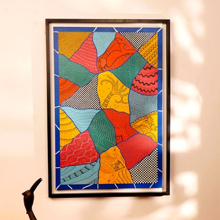 Colourful Archival Ink Canvas Painting for Decoration