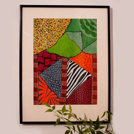 Beautiful Colorful Acrylic Archival Ink Paper Painting for Collection