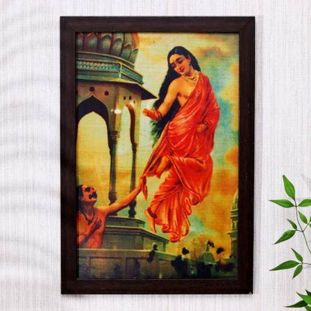 Hand Painted Ravi Verma Paper Print for Home Decoration