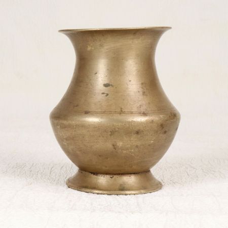 Vintage Brown Handmade Holy Water Pot Made of Brass