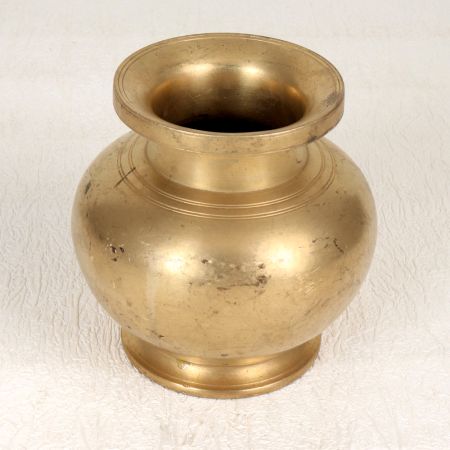 Sturdy Handmade Brass Water Pot Lota in South Indian Art