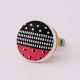 Black Pink Ceramic Flat Dresser Knob