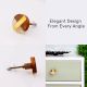 Ivory Brass And Natural Wood Dresser Knob