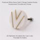 Round White Stone Gold V Shape Cabinet Knobs