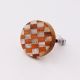 Round Checkerboard Wooden Resin Cabinet Knobs