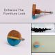Sea Green Wooden Resin Round Dresser Knobs