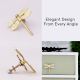 Beautiful Golden Dragonfly Metal Knob for Home Decoration