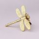 Modern Golden Dragonfly Premium Metal Wall Hook in Set of 3